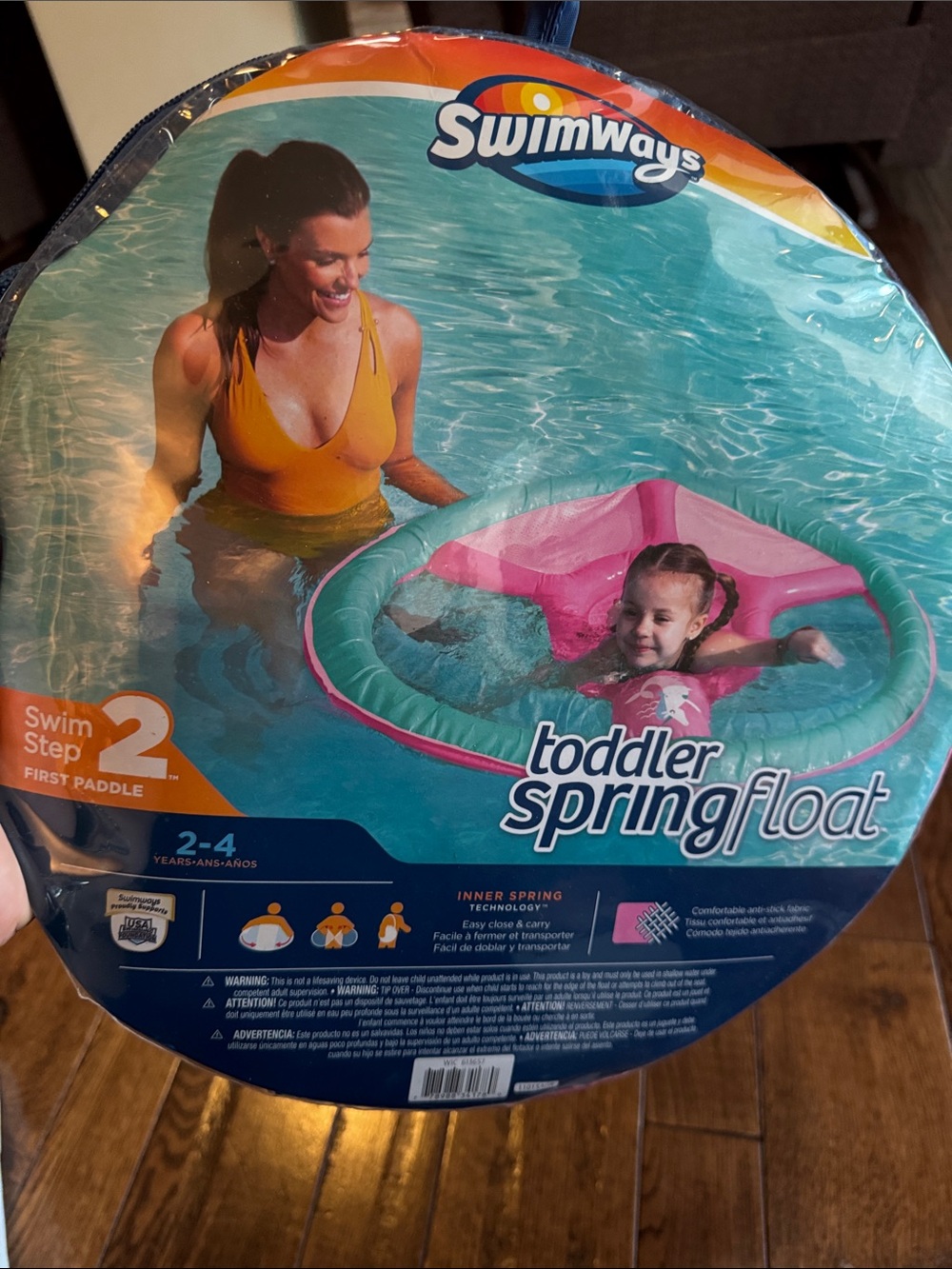 NWT SwimWays Toddler Spring Float in Pink and Teal